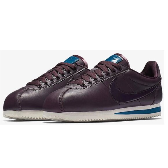 Nike Cortez Low Profile Sneakers in Nocturne Port Wine - 6 - Picture 1 of 13